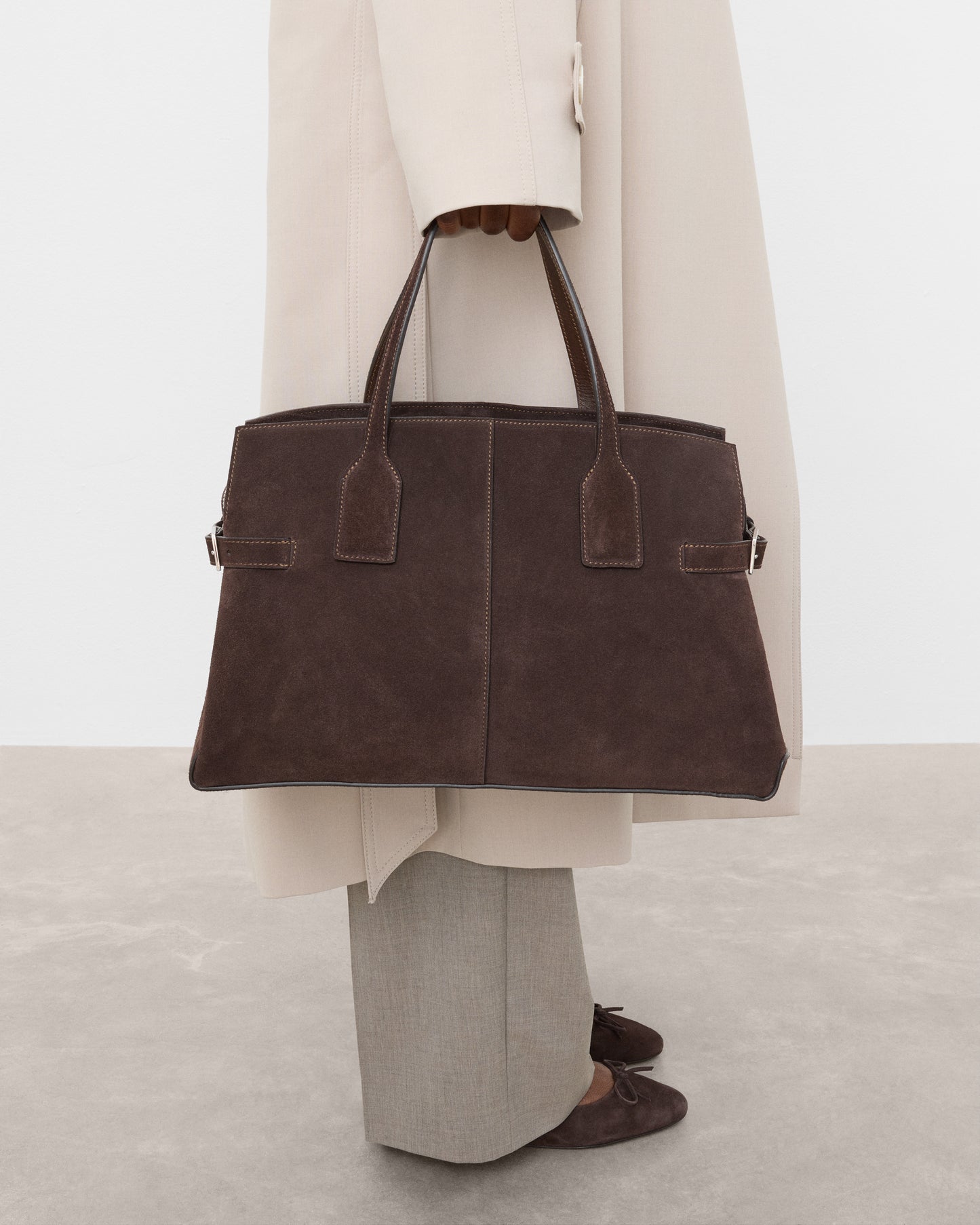 Lisa Bowler Bag Suede Chocolate