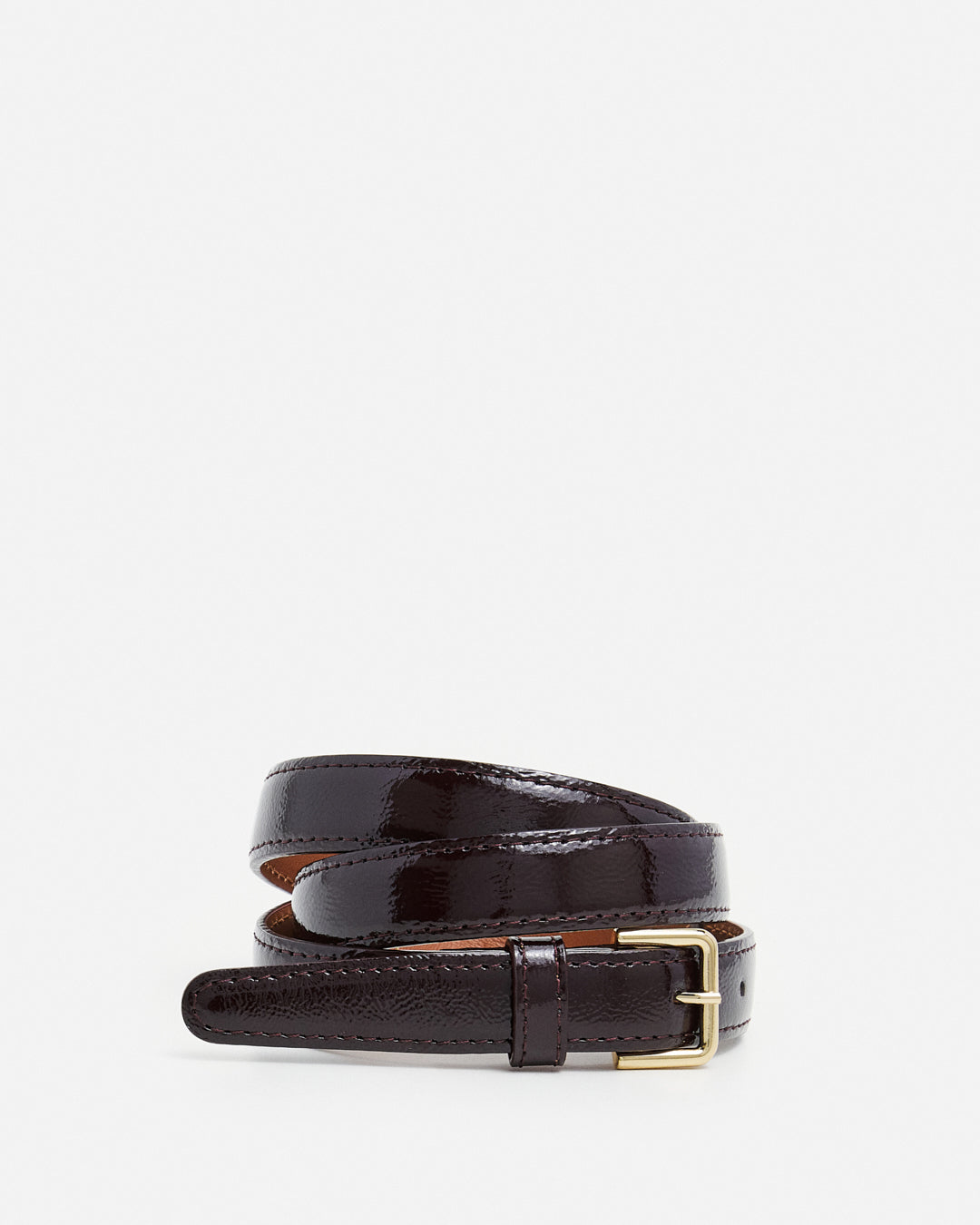 Barbara Belt Leather Patent Burgundy