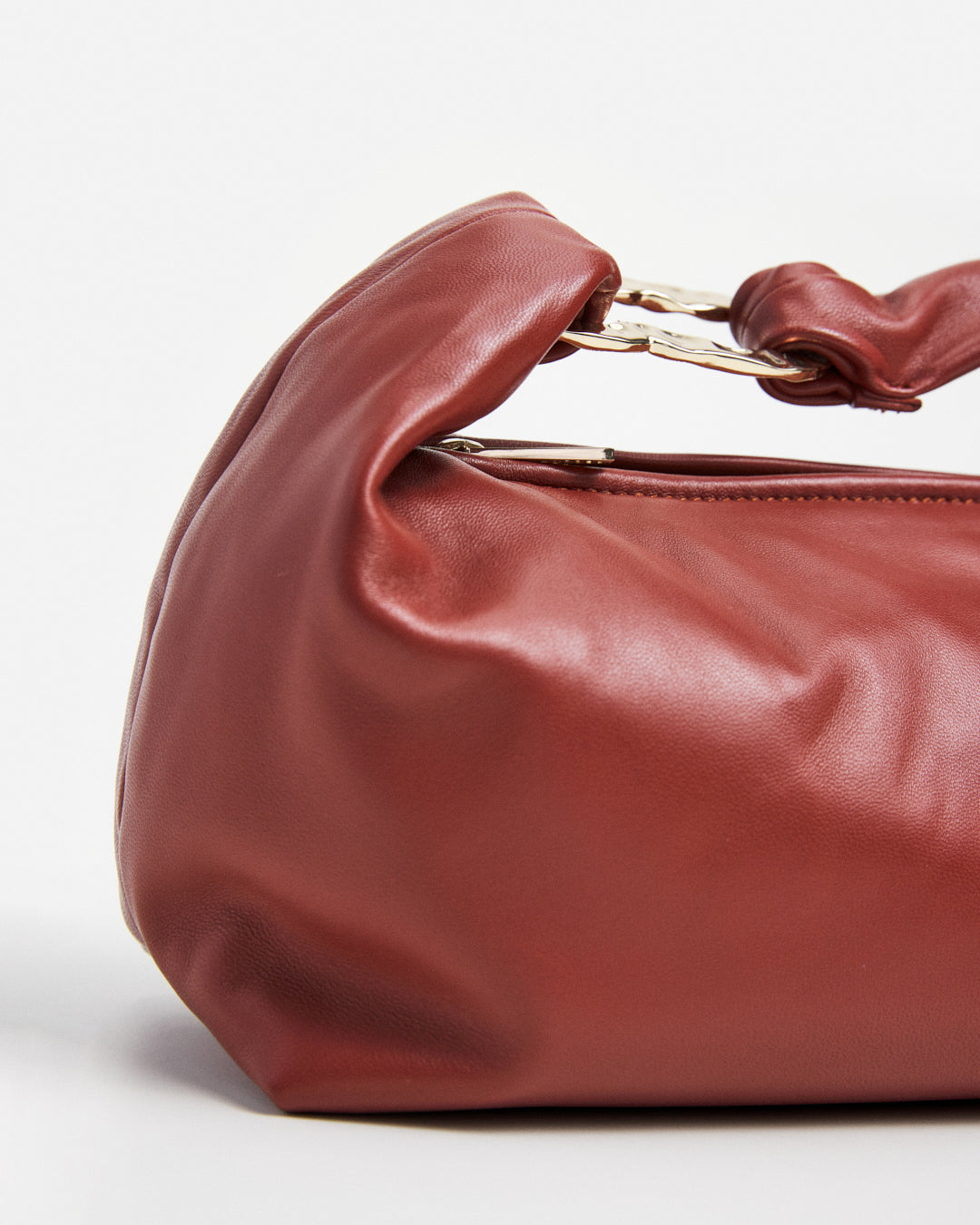 Amanda Shoulder Bag Leather Brick Red