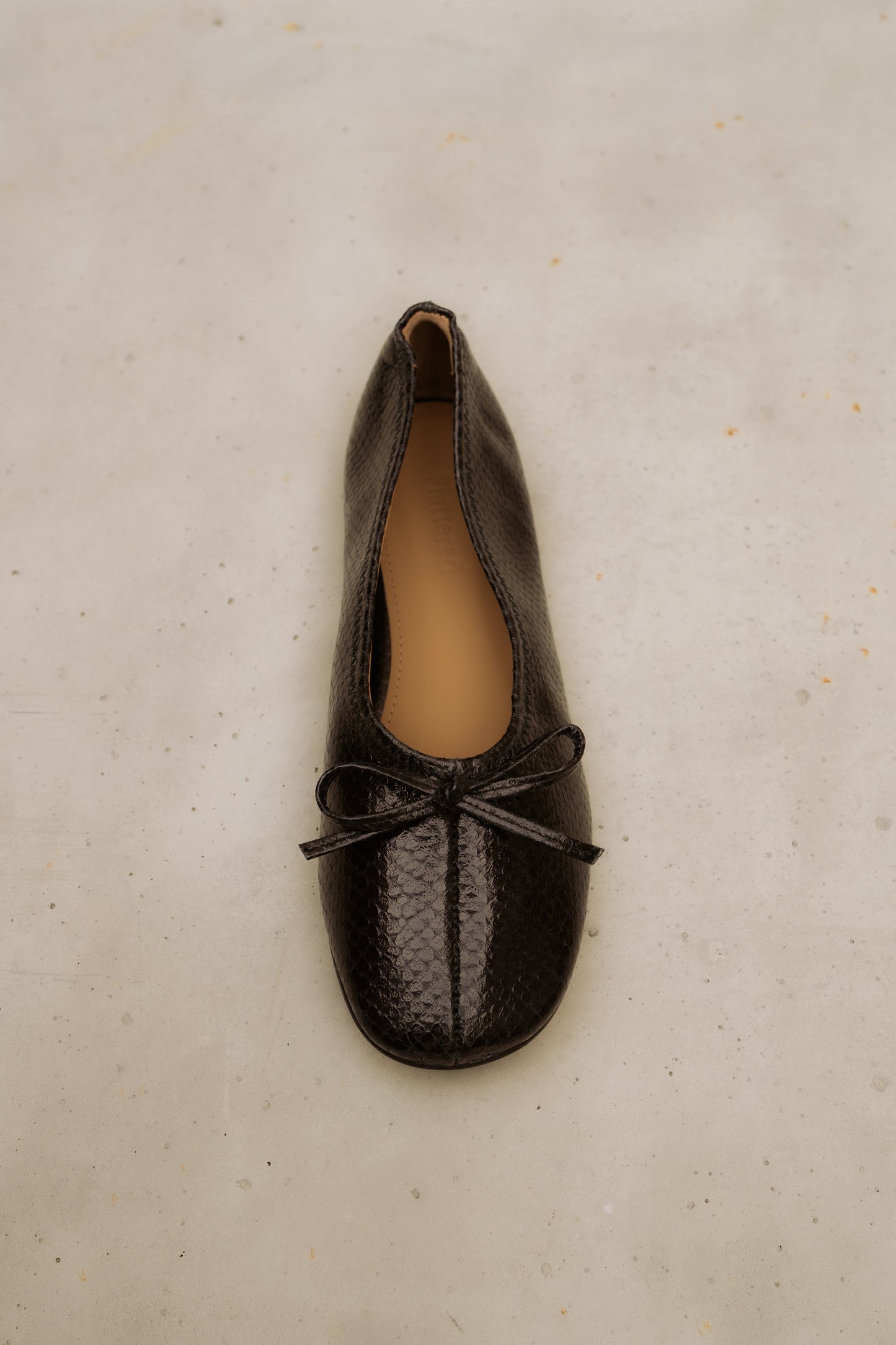 Blaise Leather Black Snake Embossed
