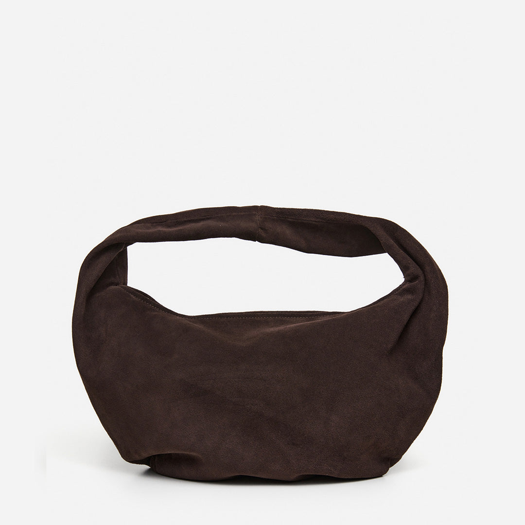 Alva Shoulder Bag Suede Chocolate