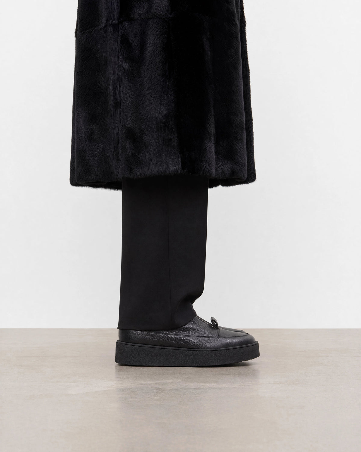 Amelia Grained Leather Black