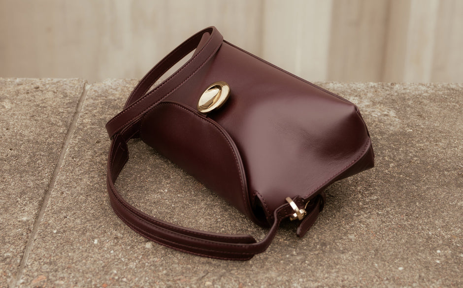 Gaia Mini Bag Leather Burgundy