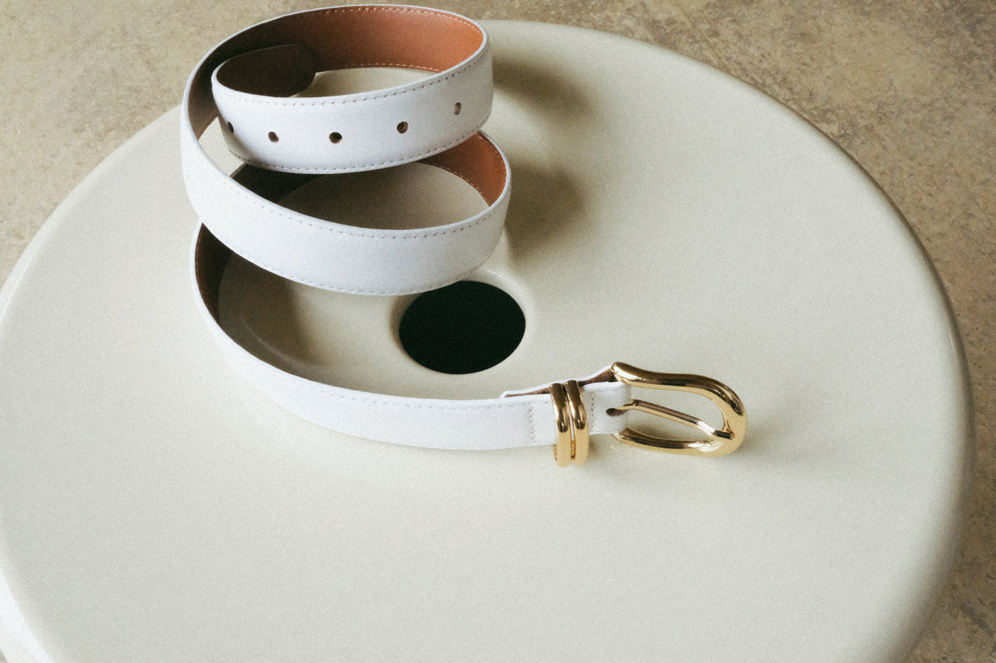 Beatrice Belt Leather White