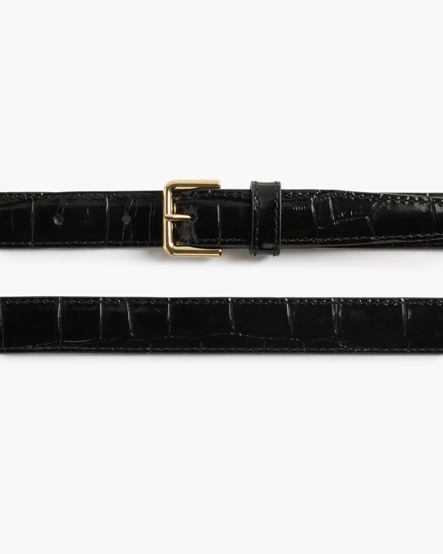Barbara Belt Leather Black Croco