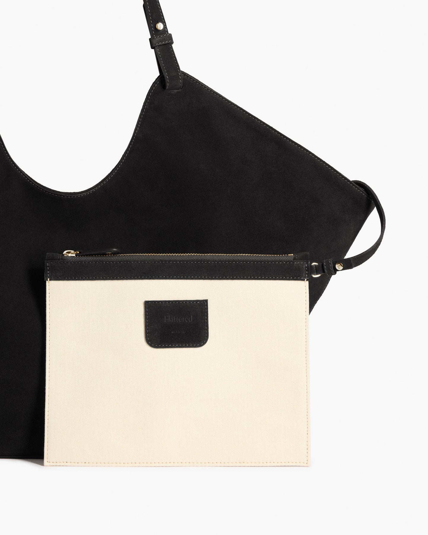 Dahlia Tote Bag Suede Black