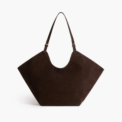 Dahlia Tote Bag Suede Chocolate