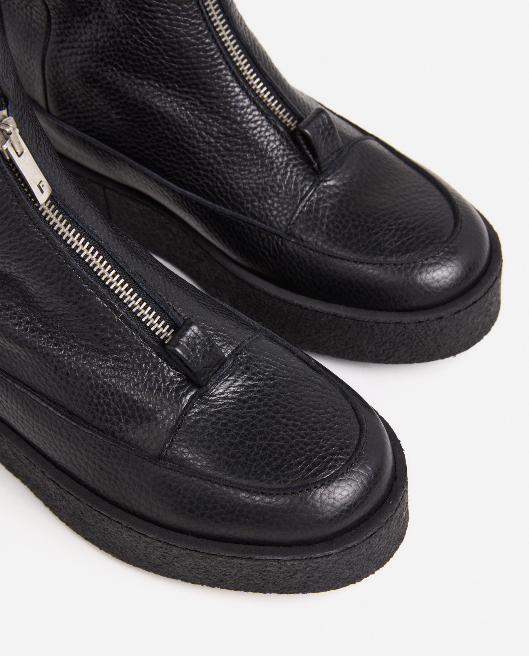 Amelia Grained Leather Black