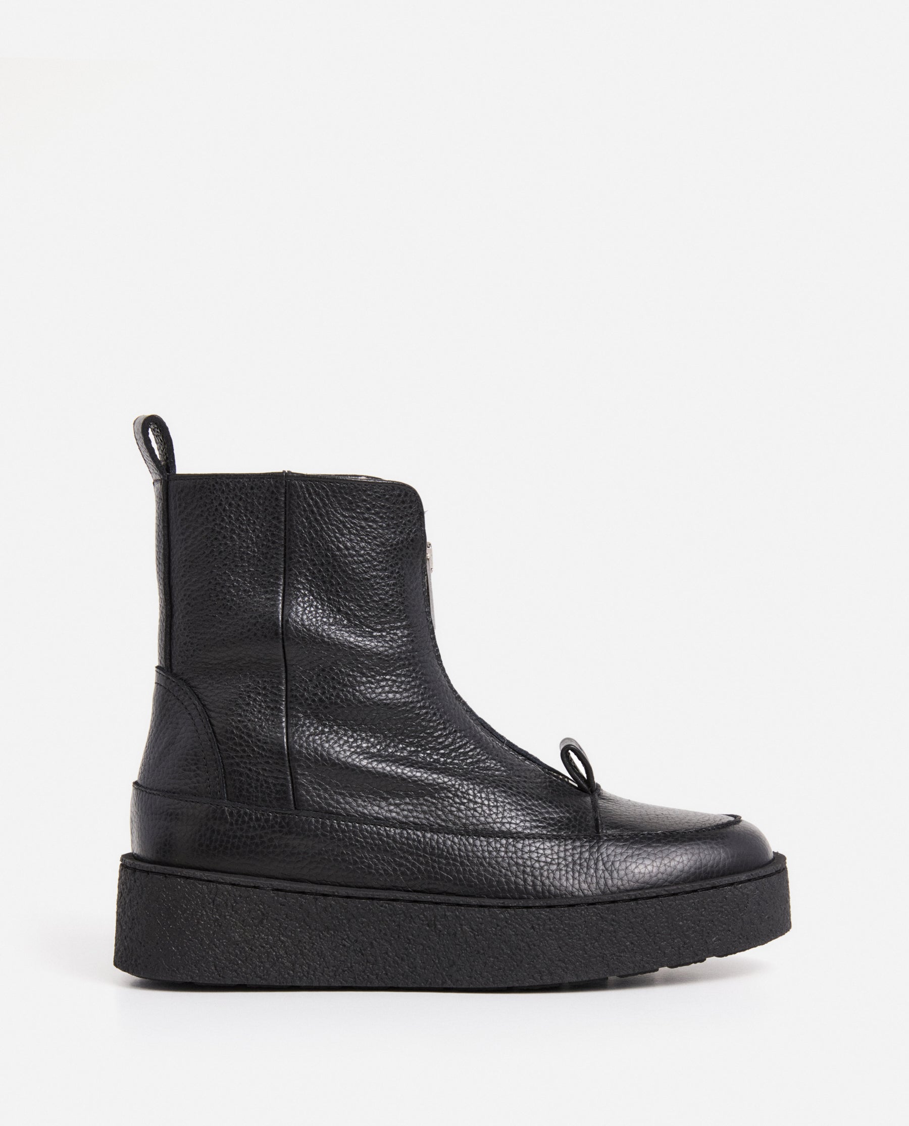 Amelia Grained Leather Black