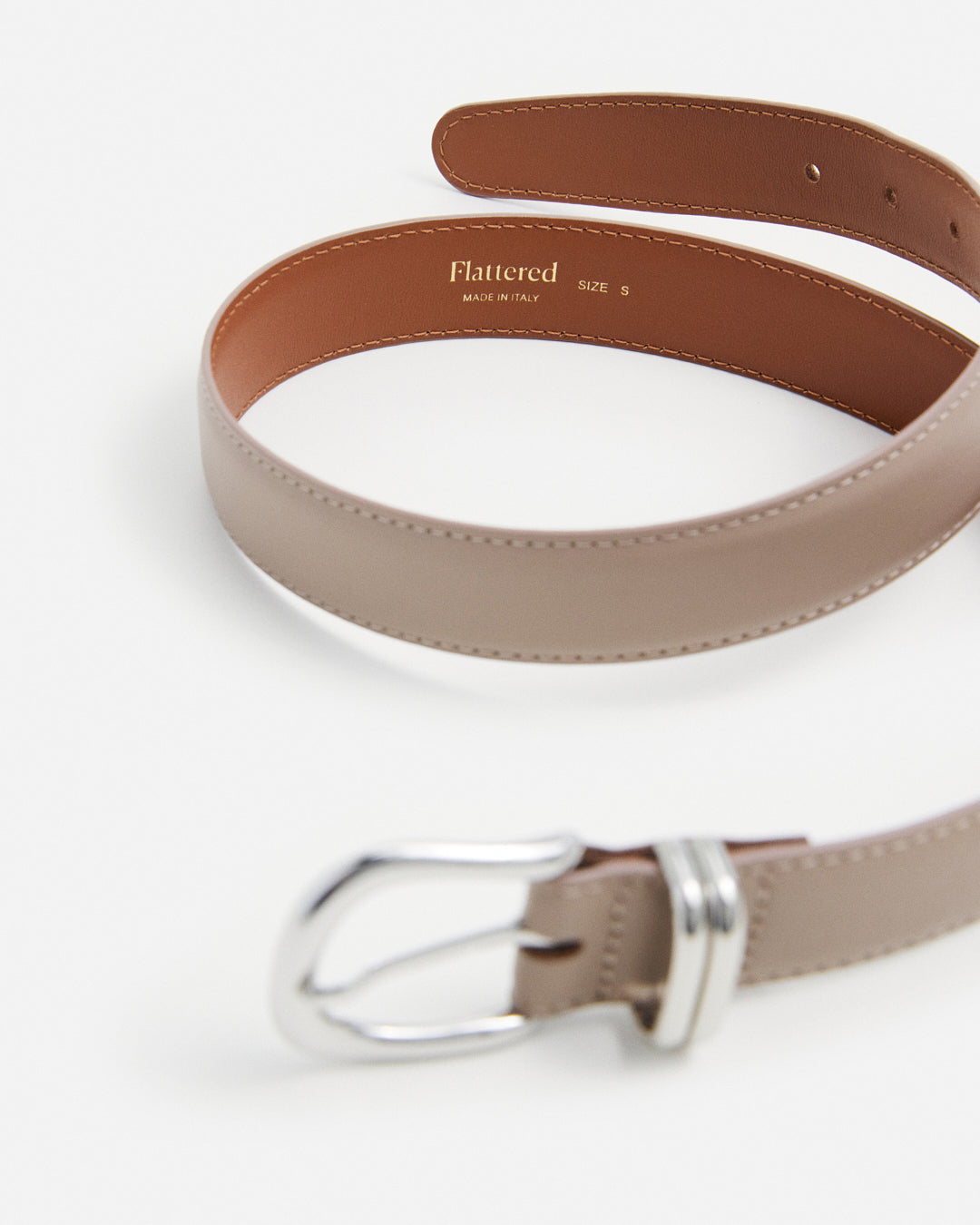 Beatrice Belt Leather Taupe