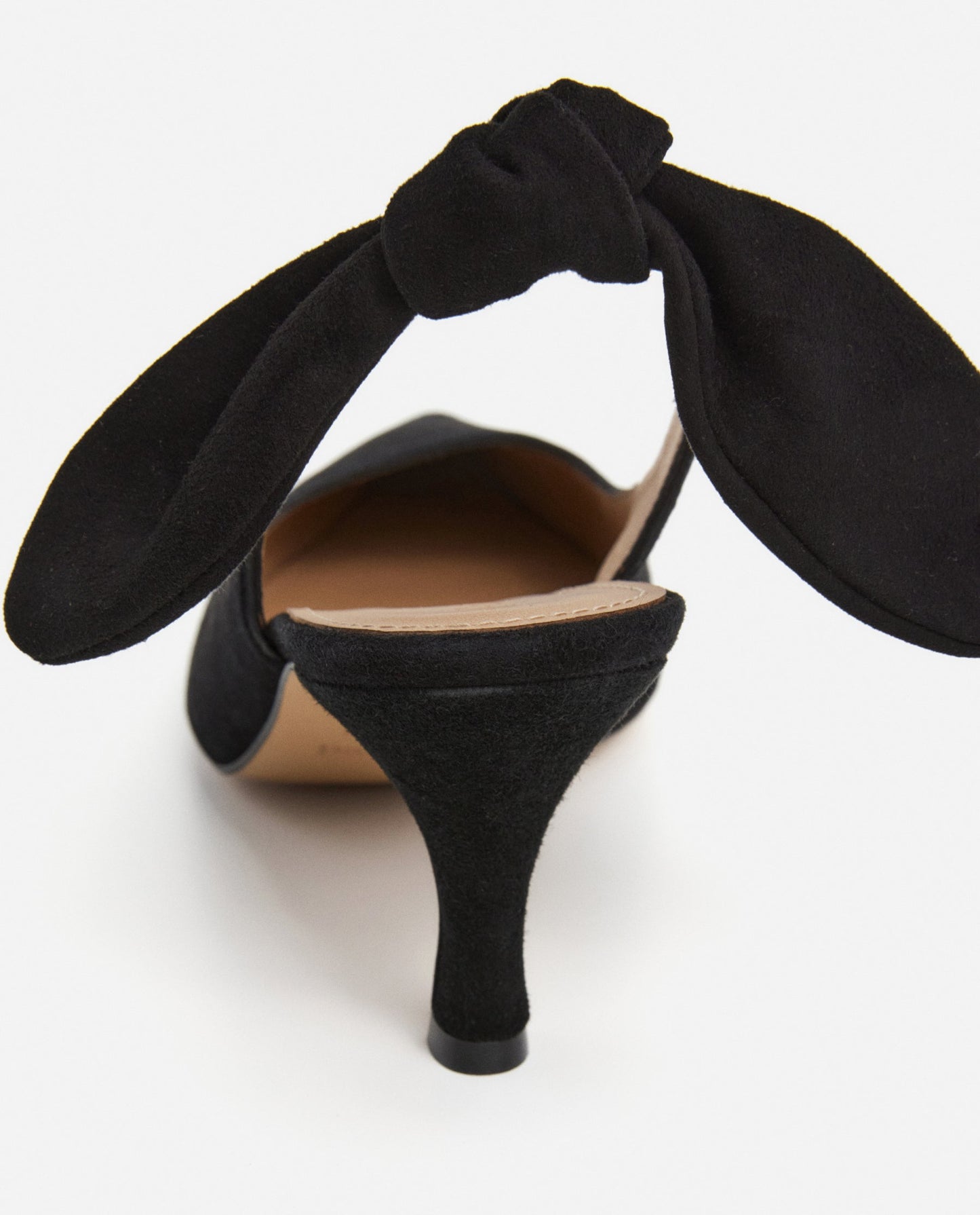 Franchesca Bow Suede Black