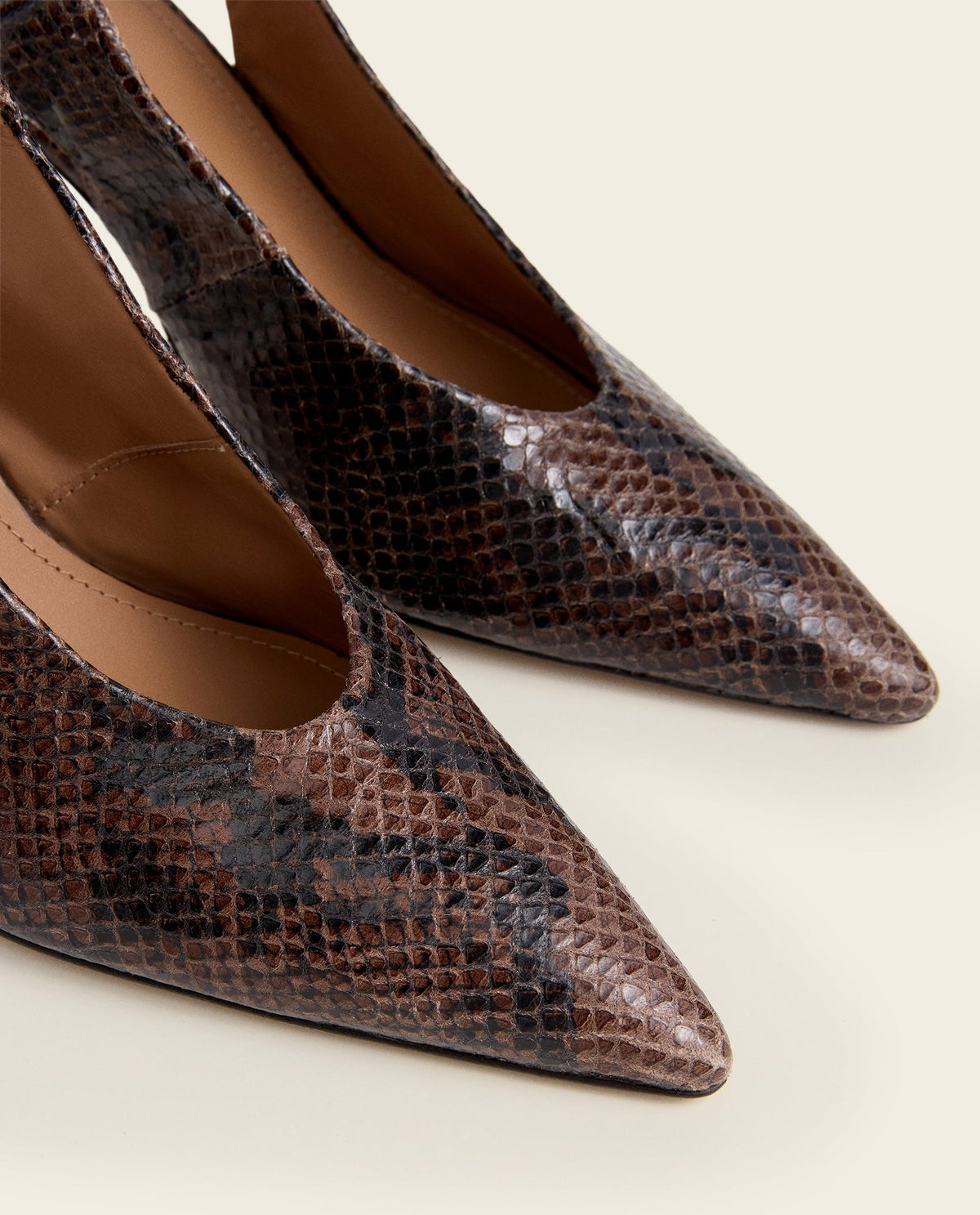 Lilian Snake Leather Chocolate