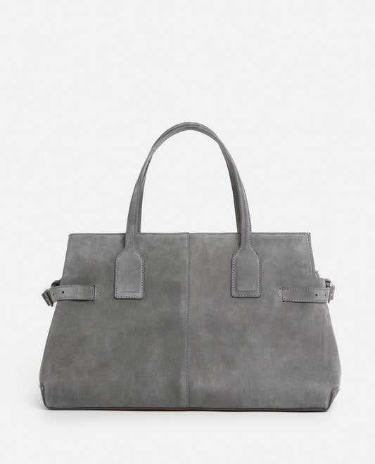 Lisa Bowler Bag Suede Stone Grey