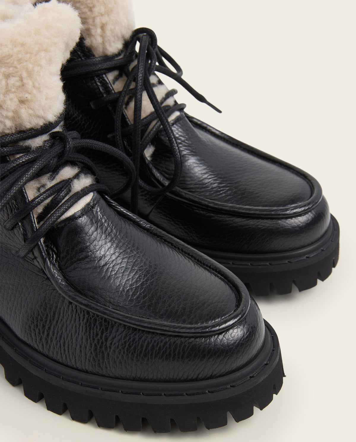 Marcie Grained Leather Black