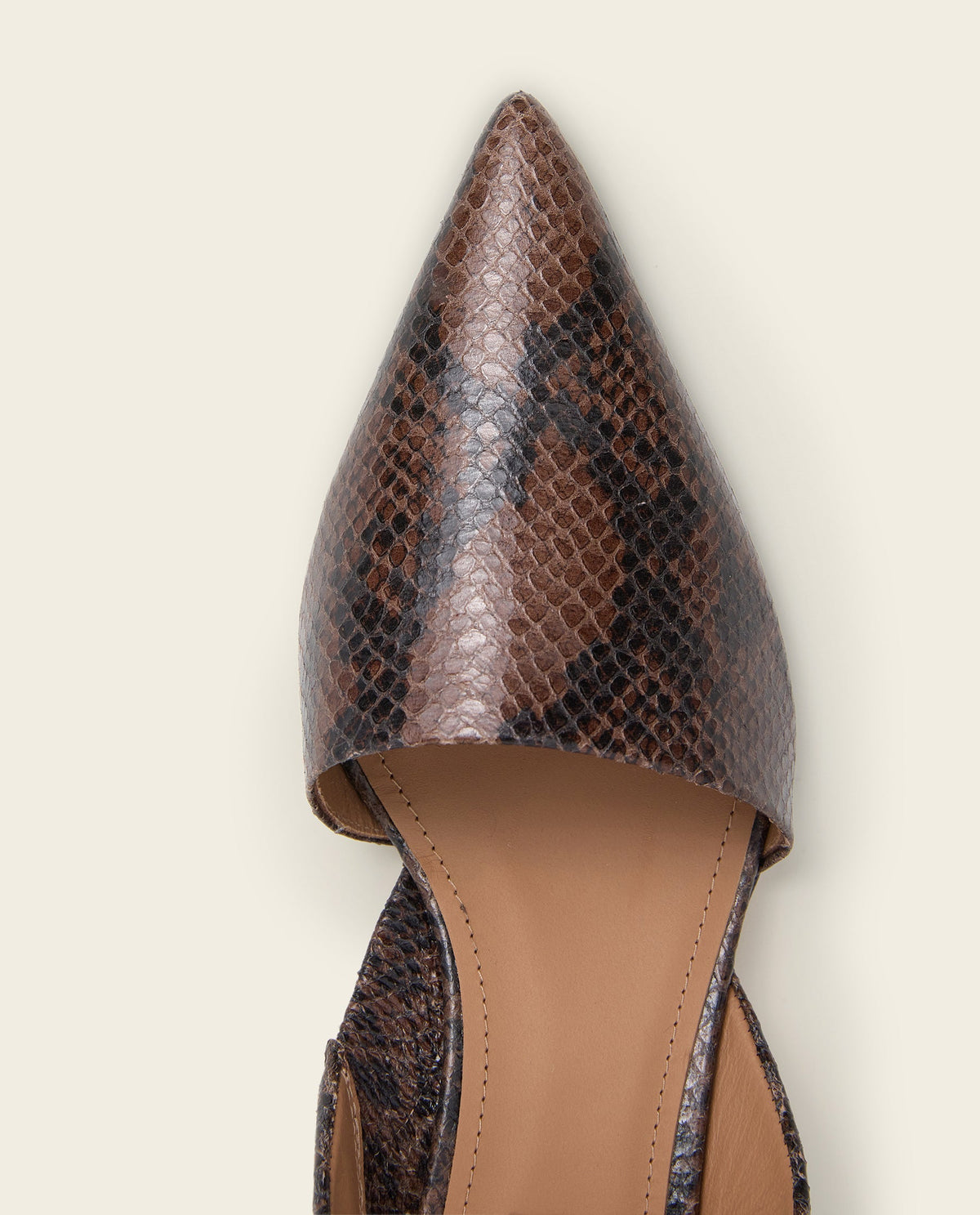 Ninni Snake Leather Chocolate