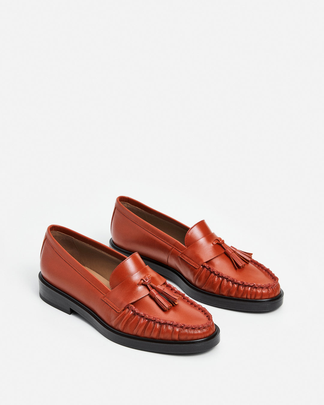 Sigrid Leather Patent Brick Red