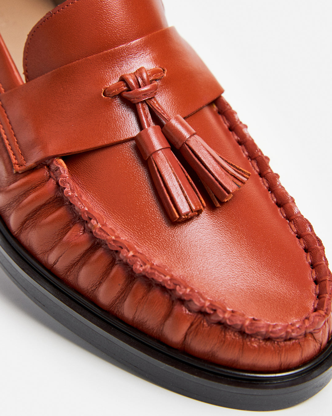 Sigrid Leather Patent Brick Red