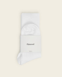Flattered Sock Cotton White