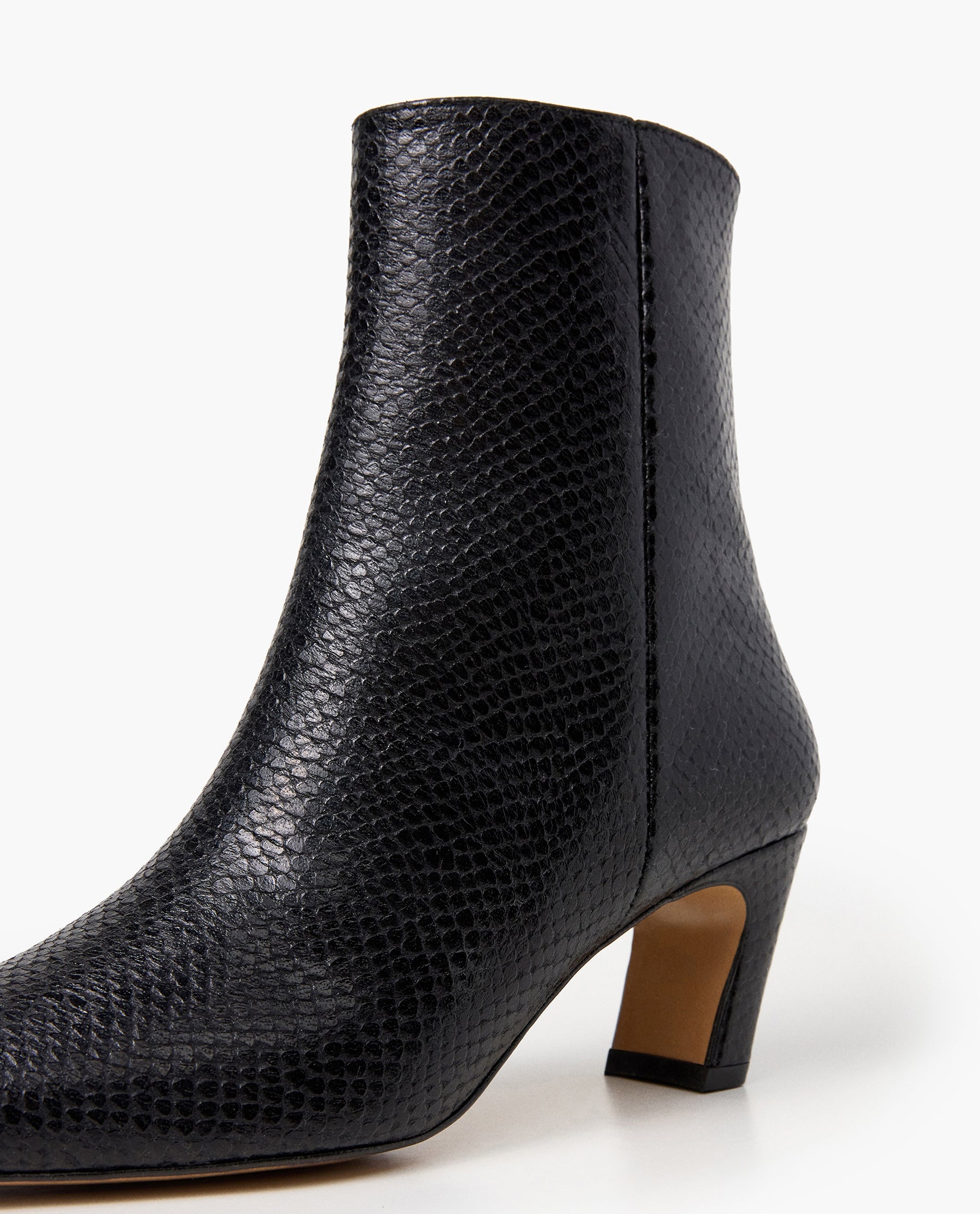 Xena Leather Black Snake Embossed