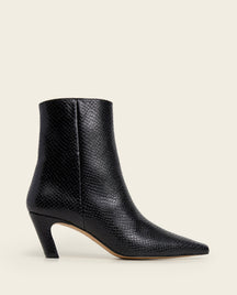 Xena Leather Black Snake Embossed