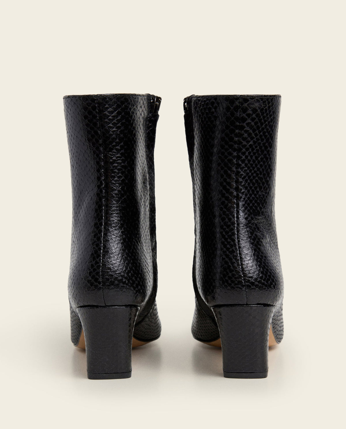 Xena Leather Black Snake Embossed