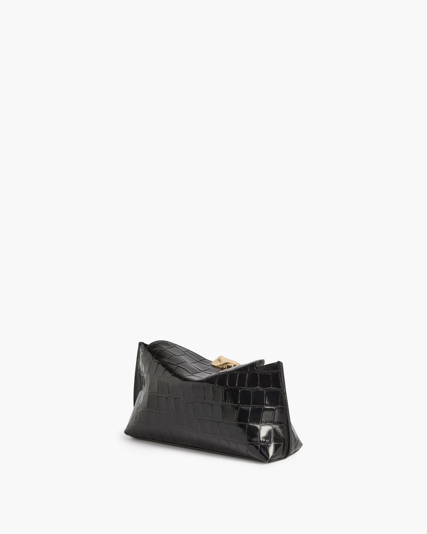 Hanna Clutch Leather Croco Black