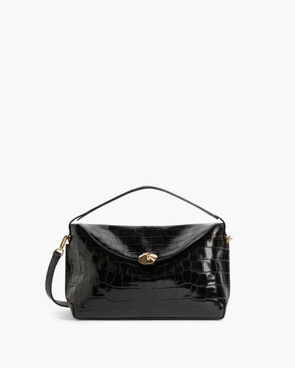 Hanna Grande Bag Leather Croco Black