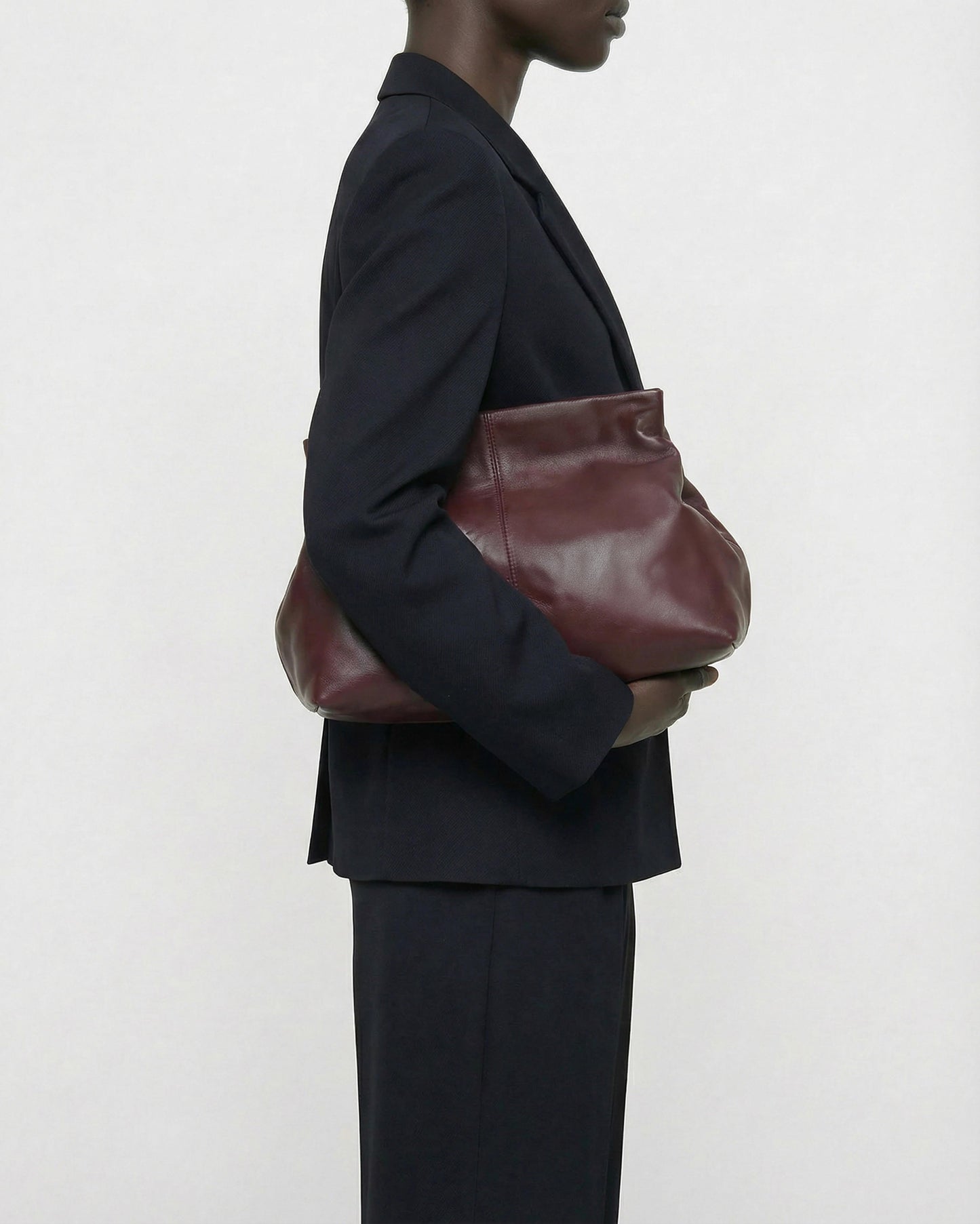 Clay Clutch Leather Burgundy