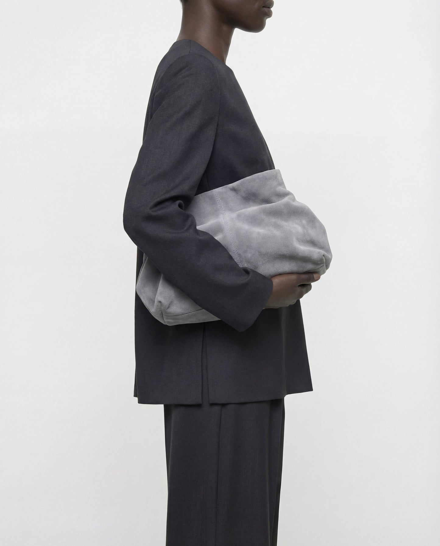 Clay Clutch Suede Grey