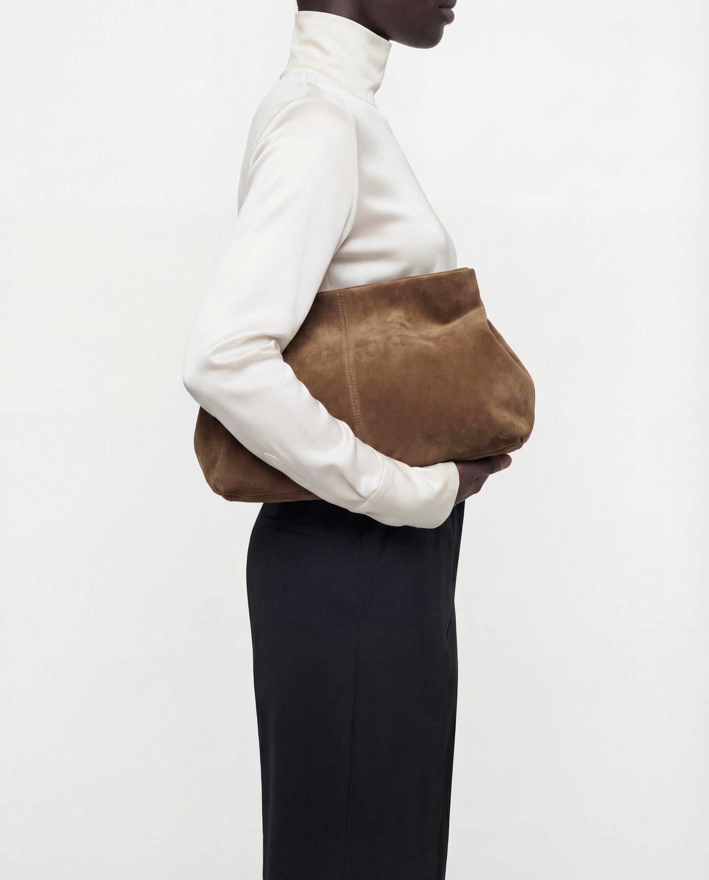 Clay Clutch Suede Wet Sand