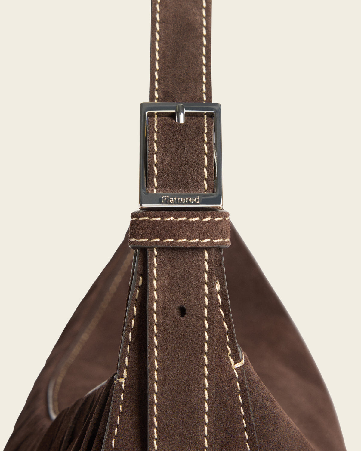 Ivy Cross Shoulder Bag Suede Chocolate
