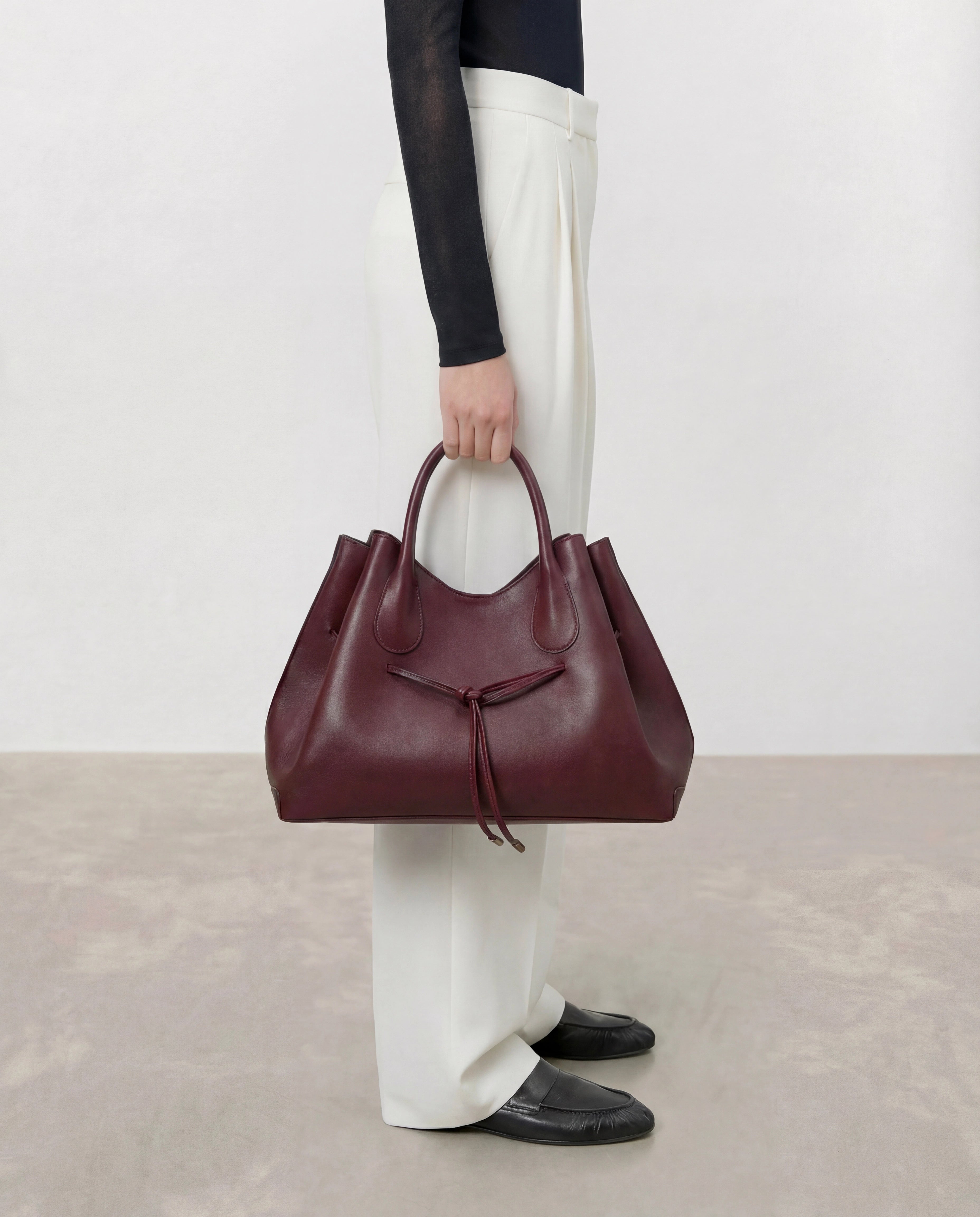 Maris Tote Bag Leather Burgundy