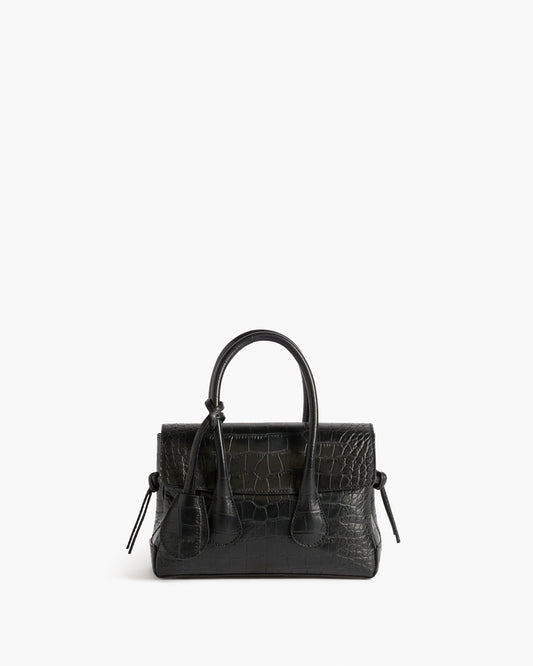Lydia Mini Bag Leather Black Croco