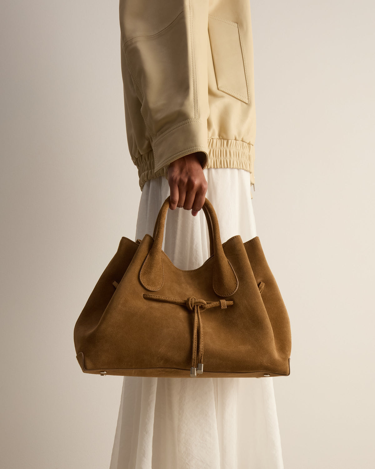 Maris Tote Bag Suede Wet Sand