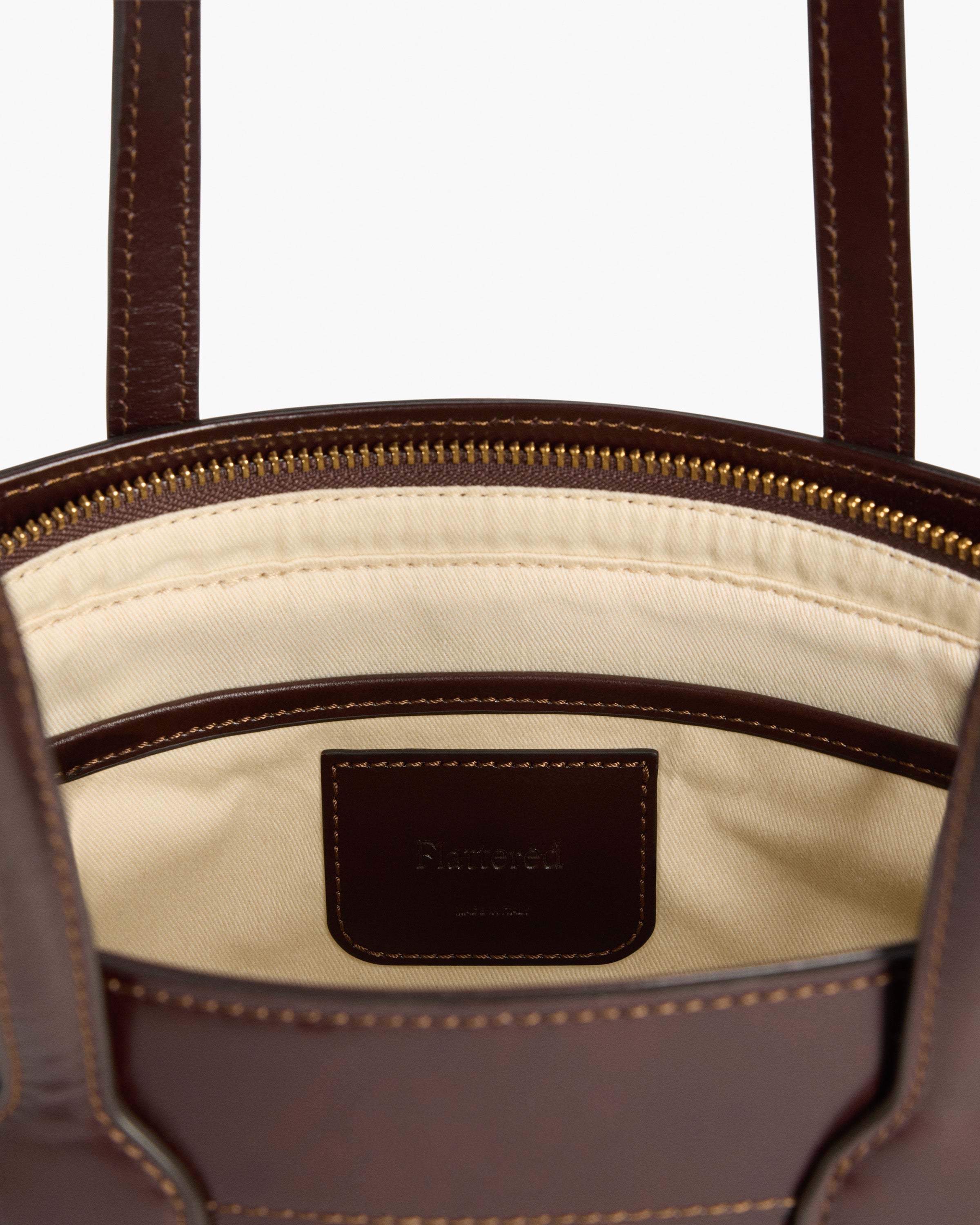 Greta Shoulder bag Leather Hair Chocolate Dot